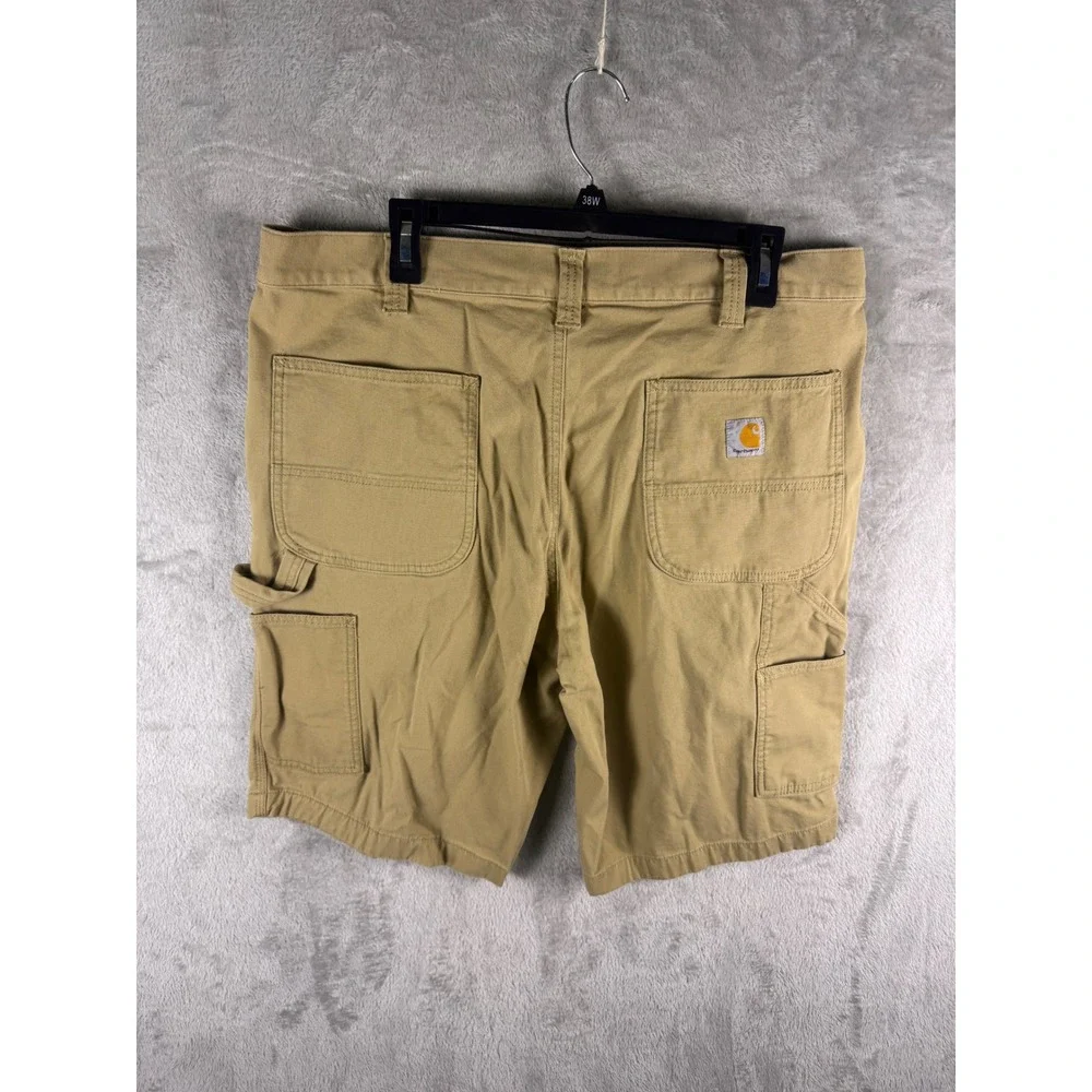 Carhartt Rugged Flex Relaxed Fit Canvas Utility Work Shorts Tan BS3652-M 38x11